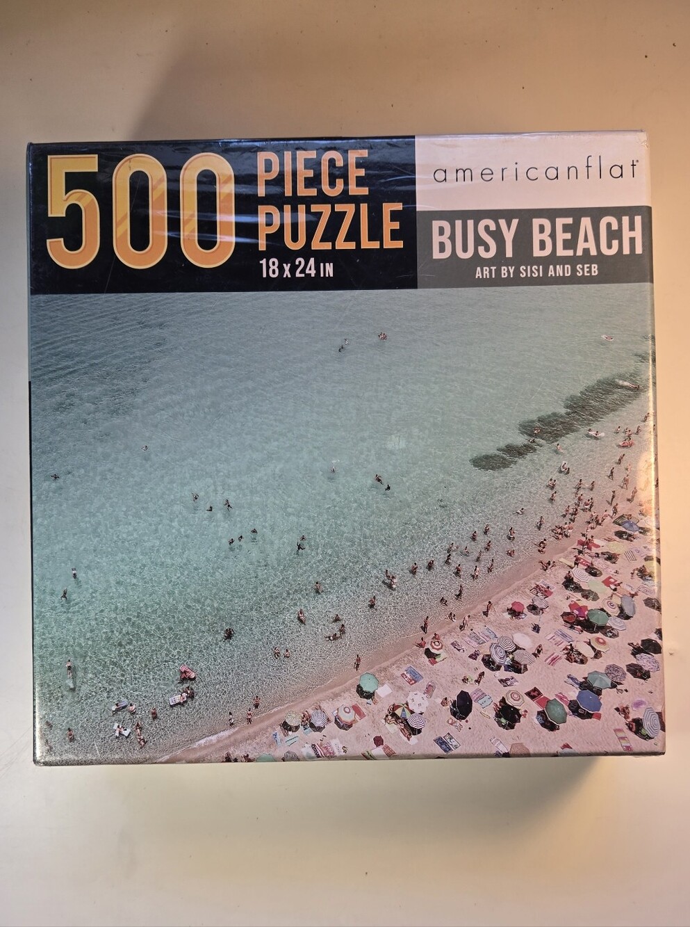 AmericanFlat Busy Beach 500 Piece Jigsaw Puzzle